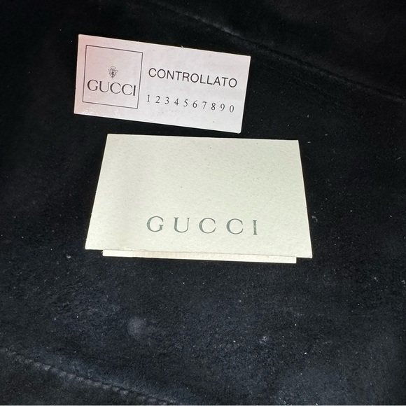Gucci-Authentic- Vanity Pouch Leather Black - Picture 11 of 15